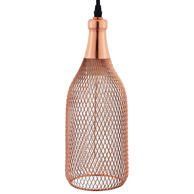 Kingsley Bottle-Shaped Rose Gold Pendant Light