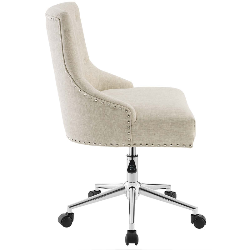 Ace Tufted Button Swivel Upholstered Fabric Office Chair