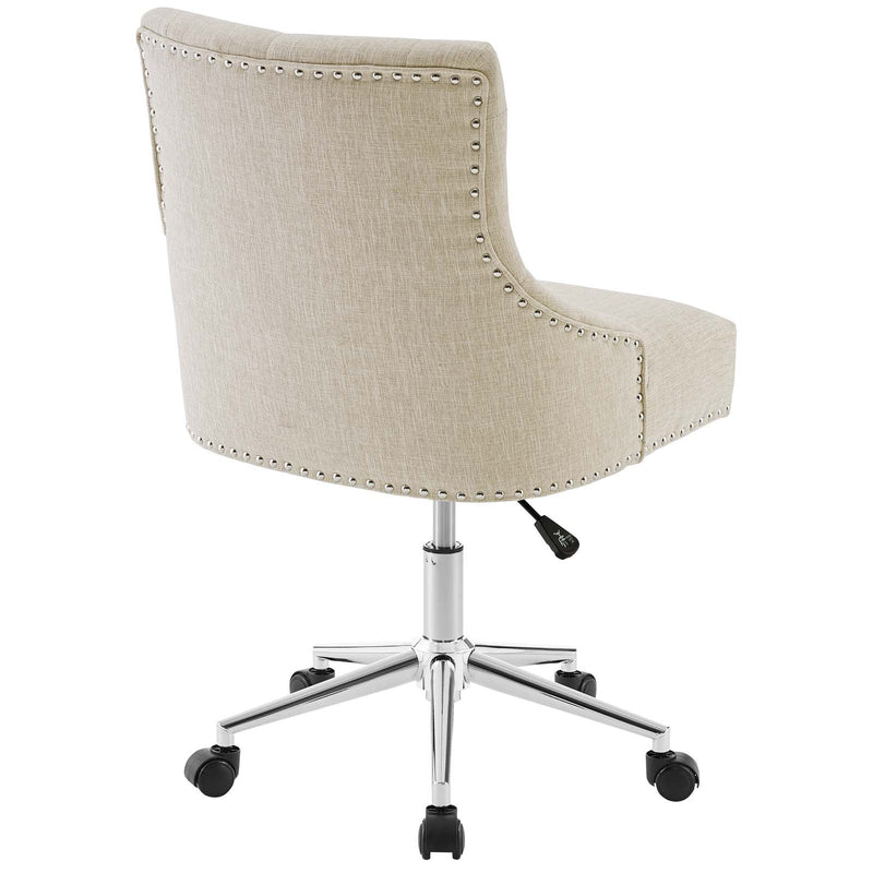 Ace Tufted Button Swivel Upholstered Fabric Office Chair
