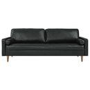 Top Grain Leather Ebony Black Designer Sofa