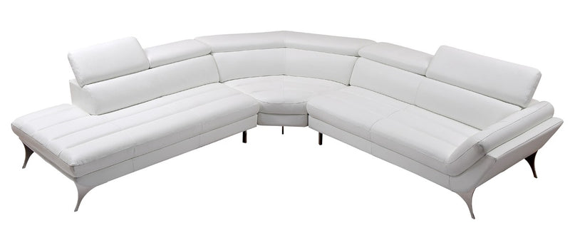 Pangea Oversized White Italian Leather Sectional