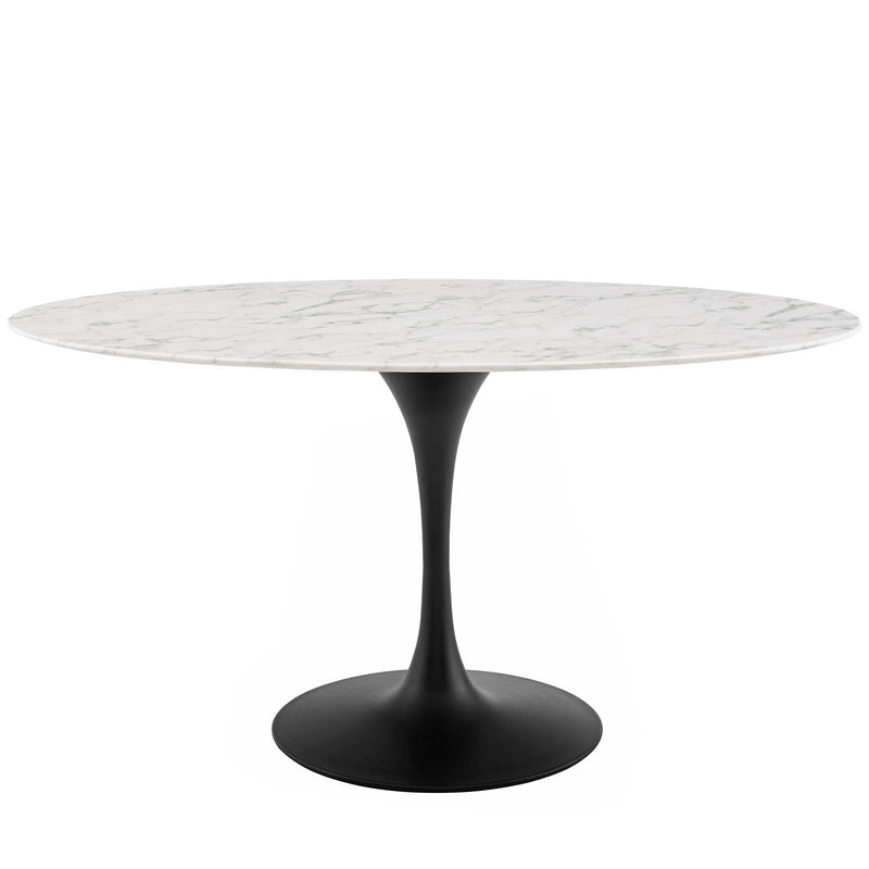 Ada 60" Oval Artificial Marble Dining Table