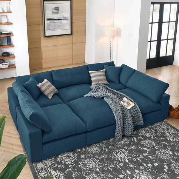 Commix Down Filled Overstuffed 6-Piece Sectional Sofa