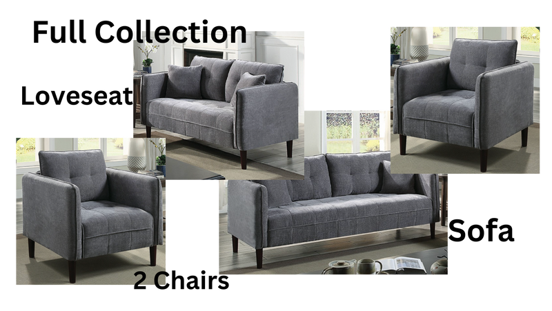 Furniture of America Lynda Collection by ExceptionalHome Sofa, Loveseat & Club Chair