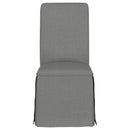 Shawna Light Grey Skirted Side Chair (Set of 2) by Relani Family Furniture