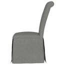 Shawna Light Grey Skirted Side Chair (Set of 2) by Relani Family Furniture