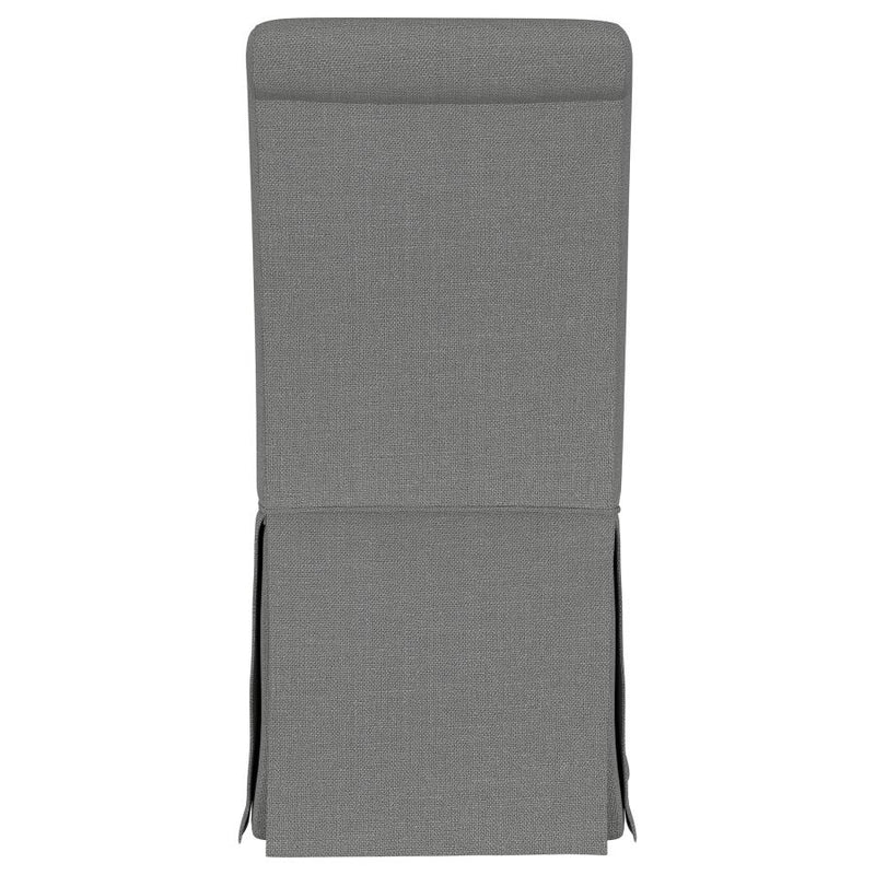 Shawna Light Grey Skirted Side Chair (Set of 2) by Relani Family Furniture