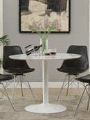 The Sorrel Retro-White Round Dining Table by Clayson Design
