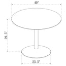 The Sorrel Retro-White Round Dining Table by Clayson Design
