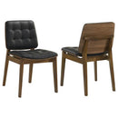 The Reid Vintage Walnut Dining Chair Set by Clayson Design