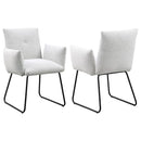 Ackland Upholstered Dining Arm Chair Set (Light Grey) by Clayson Design