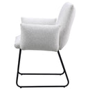 Ackland Upholstered Dining Arm Chair Set (Light Grey) by Clayson Design