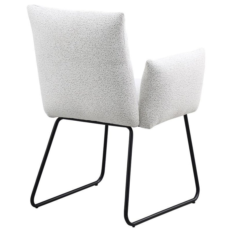 Ackland Upholstered Dining Arm Chair Set (Light Grey) by Clayson Design