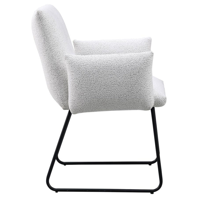 Ackland Upholstered Dining Arm Chair Set (Light Grey) by Clayson Design