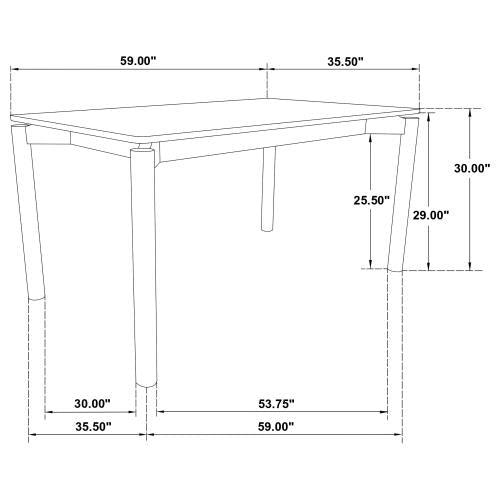 The Parkview Whitewashed Rectangular Dining Table by Clayson Design