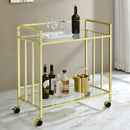 Cara 2-Tier Rectangular Bar Cart by Zia Bar