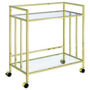 Cara 2-Tier Rectangular Bar Cart by Zia Bar