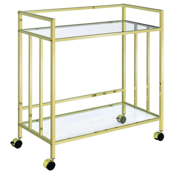Cara 2-Tier Rectangular Bar Cart by Zia Bar