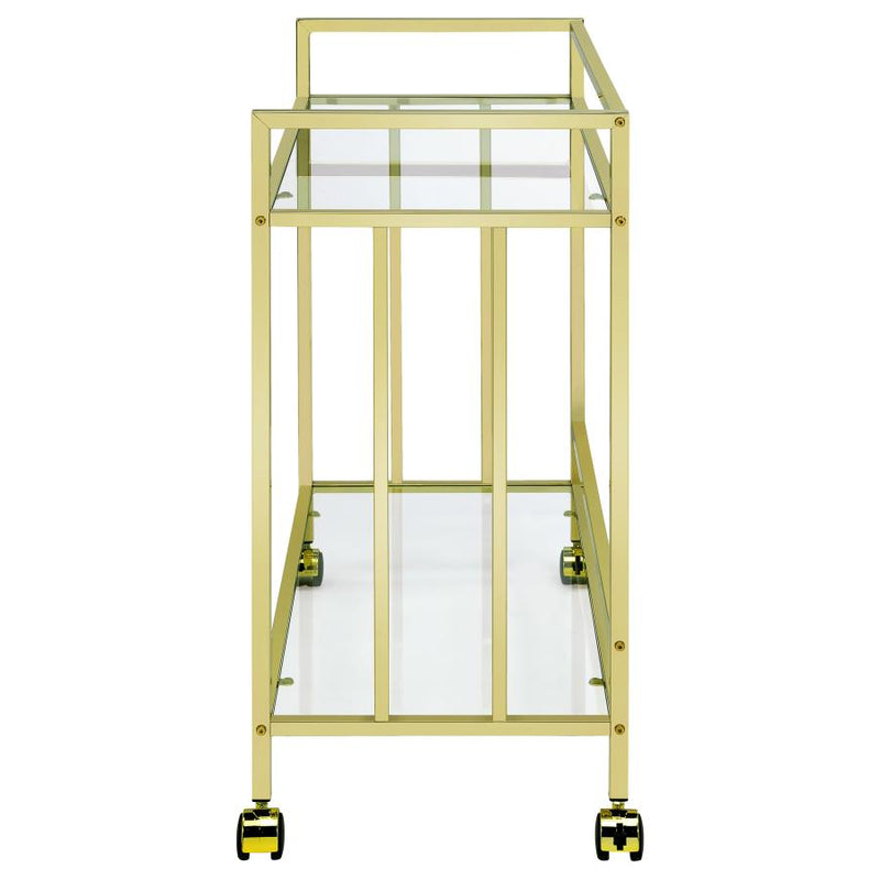 Cara 2-Tier Rectangular Bar Cart by Zia Bar