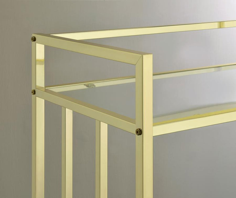 Cara 2-Tier Rectangular Bar Cart by Zia Bar
