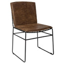 Abbott Metal Dining Side Chair – Set of 2 in Antique Brown by Clayson Design