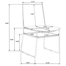 Abbott Metal Dining Side Chair – Set of 2 in Antique Brown by Clayson Design