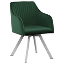 The Elowen Channel-Tufted Swivel Dining Chair by Clayson Design