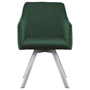 The Elowen Channel-Tufted Swivel Dining Chair by Clayson Design