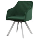 The Elowen Channel-Tufted Swivel Dining Chair by Clayson Design