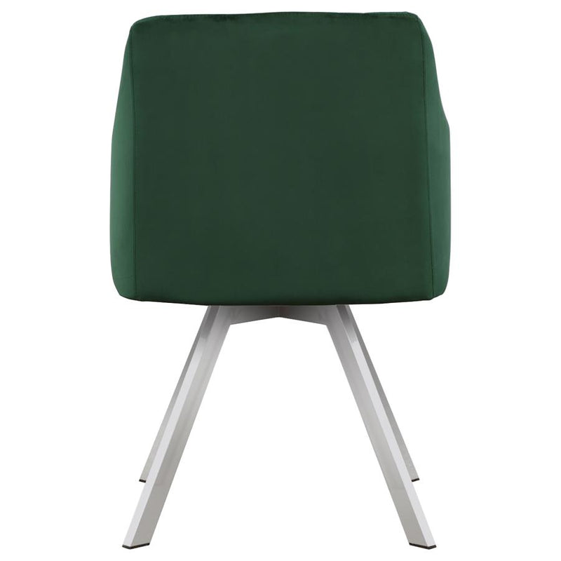 The Elowen Channel-Tufted Swivel Dining Chair by Clayson Design