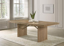 Marlowe Stately Wood Dining Table with Leaf Extension 71" > 89" long