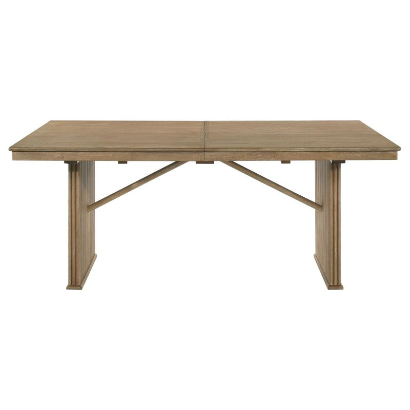 Marlowe Stately Wood Dining Table with Leaf Extension 71" > 89" long