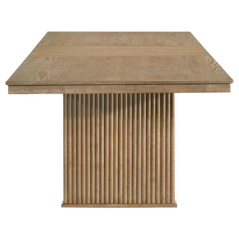 Marlowe Stately Wood Dining Table with Leaf Extension 71" > 89" long