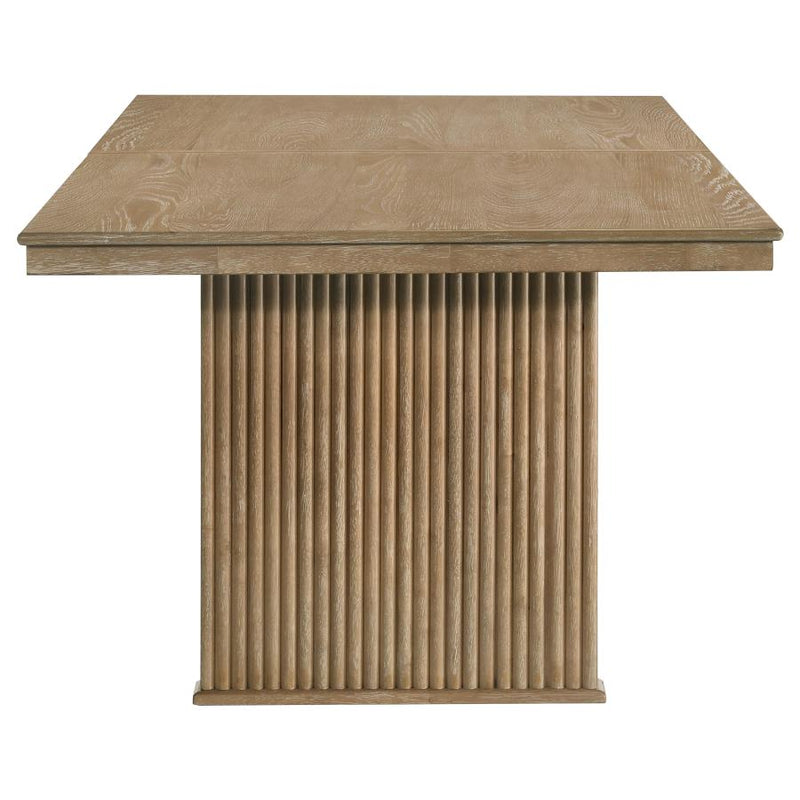 Marlowe Stately Wood Dining Table with Leaf Extension 71" > 89" long