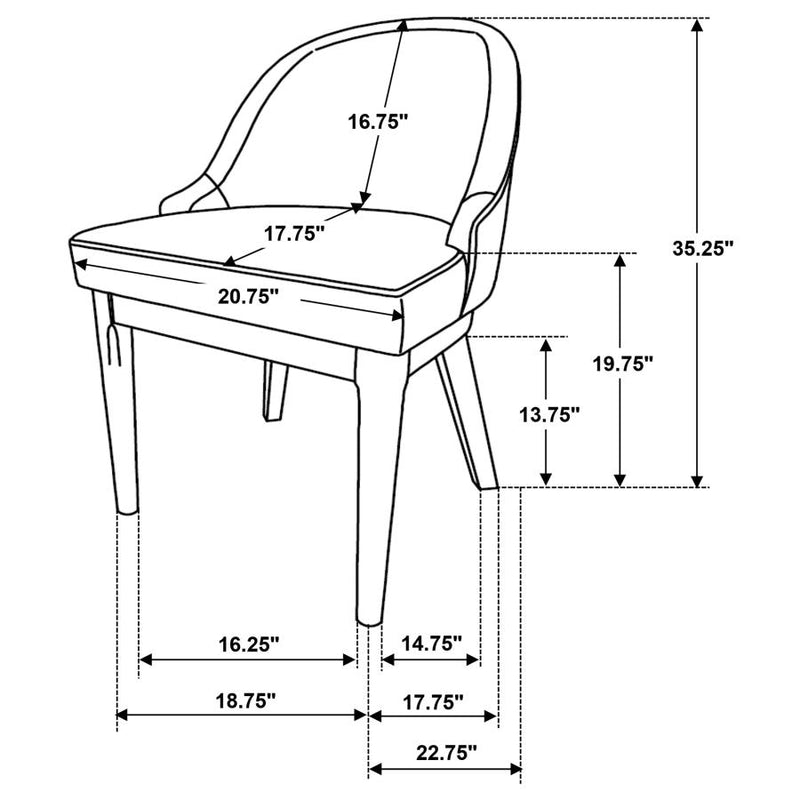 The Rowen Upholstered Dining Chair Set by Clayson Design