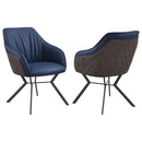 The Callista Two-Tone Dining Arm Chair Set by Clayson Design