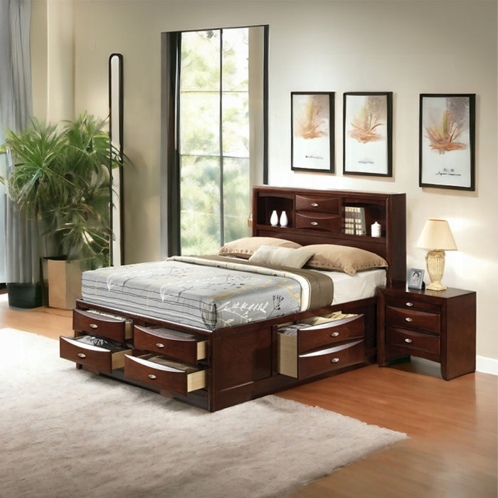 The Emery Transitional King Storage Bed by Relani Family Furniture