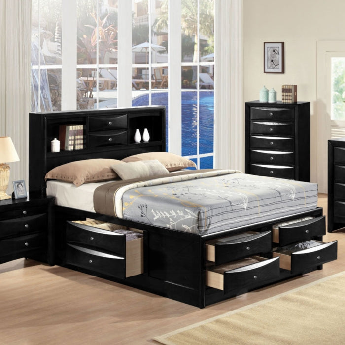 The Emery Transitional King Storage Bed by Relani Family Furniture