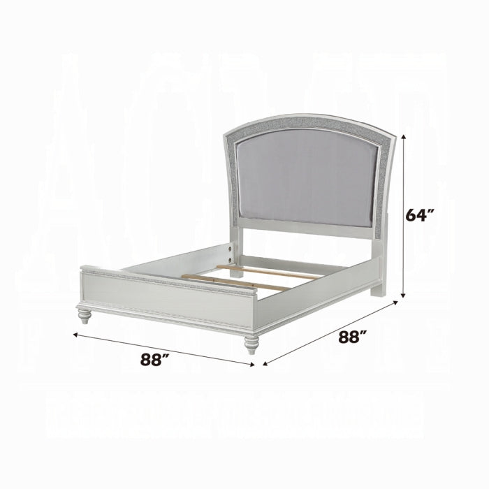 The Marcellus Platinum Panel Bed by Reylani Family Furniture