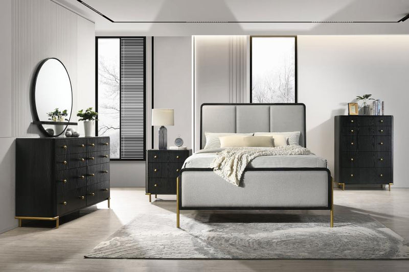 The Arini Upholstered Coastal Bed by Clayson Design