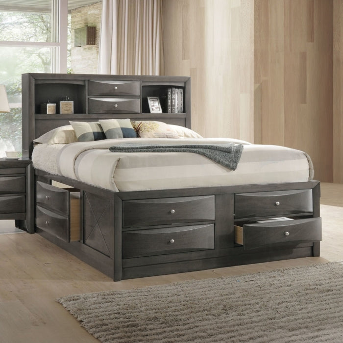The Emery Transitional King Storage Bed by Relani Family Furniture