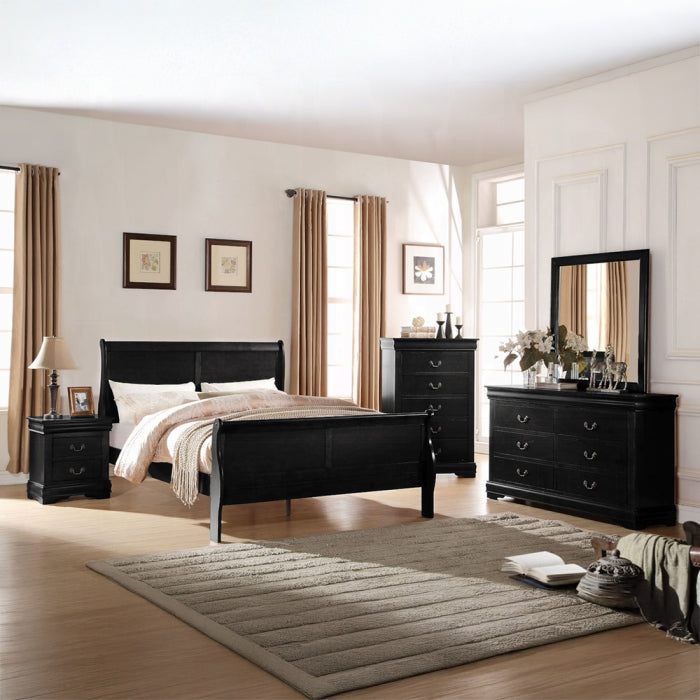 The Louis Serenity Eastern King Sleigh Bed by Reylani Family Furniture