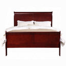 The Louis Petite Cherry Twin Sleigh Bed by Reylani Family Furniture
