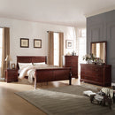 The Louis Petite Cherry Twin Sleigh Bed by Reylani Family Furniture