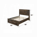 The Rowen Rustic Storage Bed by Reylani Family Furniture