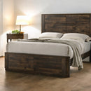 The Elettra Warm Walnut Panel Bed by Reylani Family Furniture