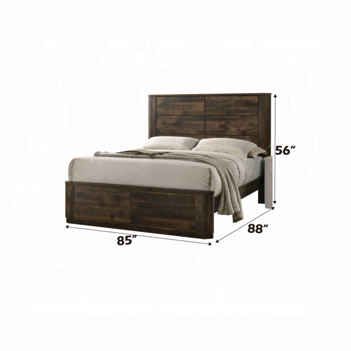 The Elettra Warm Walnut Panel Bed by Reylani Family Furniture