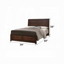 The Oberreit Walnut queen Bed by Reylani Family Furniture