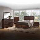The Oberreit Walnut queen Bed by Reylani Family Furniture