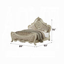 The Ragenardus Heritage Linen Panel Bed (EK) by Realani Family Furniture